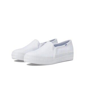 Keds Triple Decker Sneakers Women's US 7 White Canvas Platform Shoes NEW$64